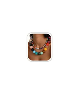 Colorful Beaded Necklace Set