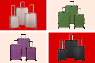 home depot hardside luggage 3-piece set collage