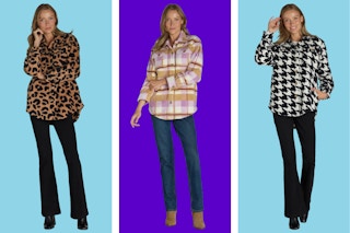 walmart time and true shearling shackets collage