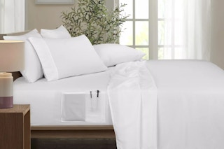 Bamboo 6 Piece 1800 Thread Count Smart Pocket Sheet Set from Groupon