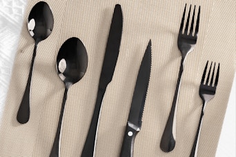 Astercook silverware set on linen