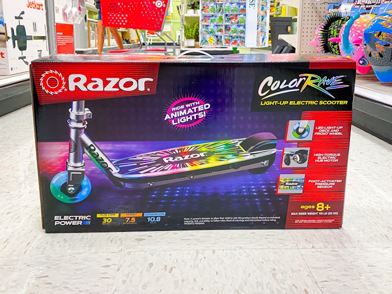 a Razor Color Wave electric scooter at Target