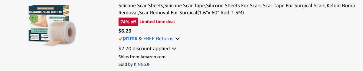 Amazon Silicone Scar Tape 2025 2