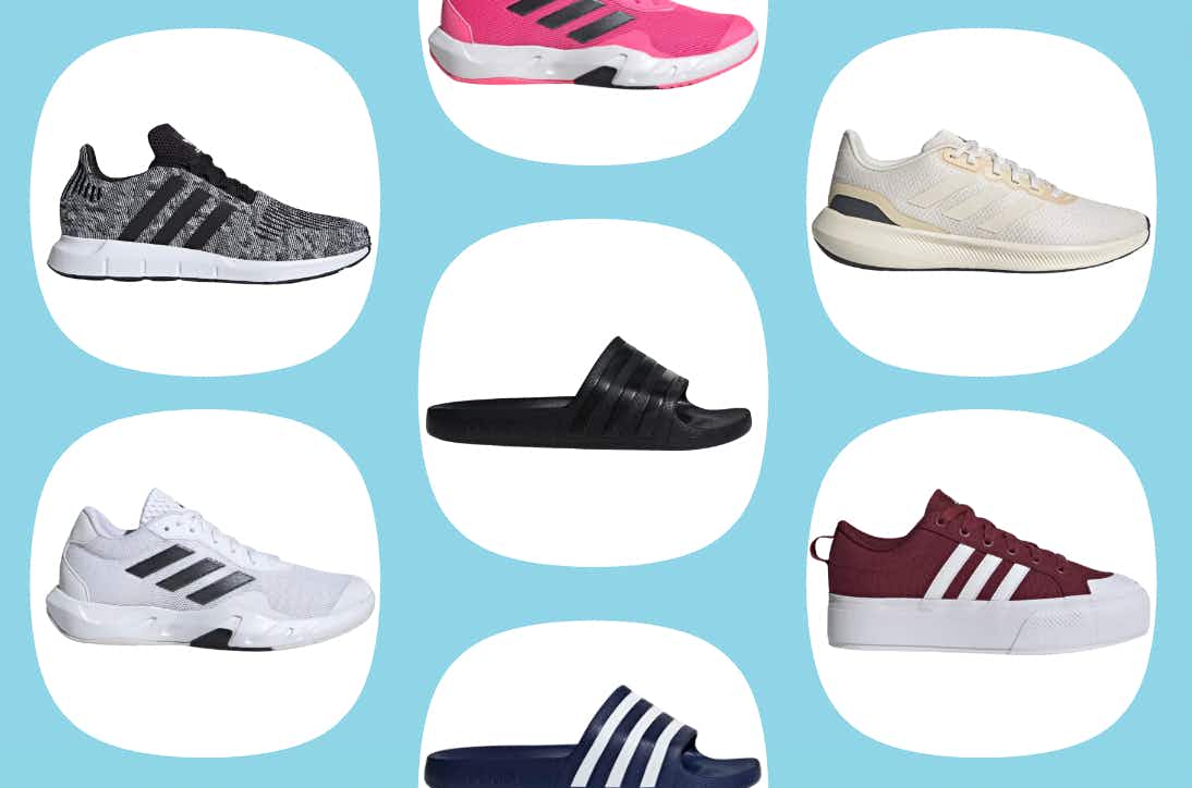 Huge Markdowns on Adidas Adult Shoes: $11 Slides and $18 Sneakers
