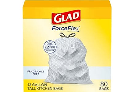 3 Glad ForceFlex Trash Bags