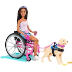Barbie Fashion Doll & Service Dog Playset