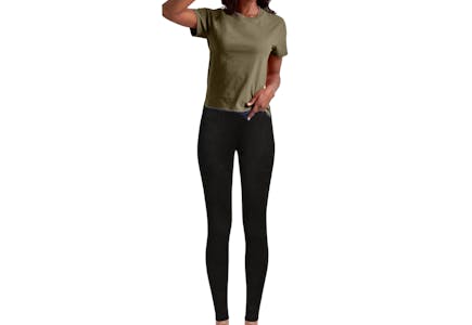 Hanes T-shirt + The Pioneer Woman Leggings