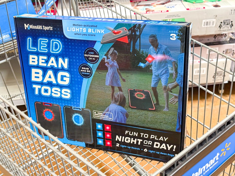 led cornhold board set in walmart cart