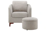 Barrel Chair and Ottoman