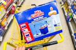mr. clean spin mop in dollar general shopping cart