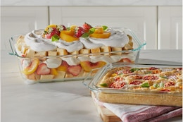 Pyrex 2-in-1 Glass Baking Dish With Glass Lid, Just $20 on Amazon card image