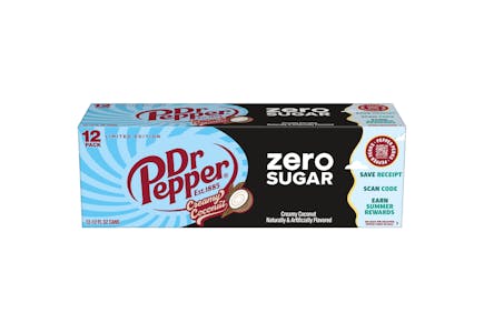 Dr Pepper Zero Sugar Creamy Coconut