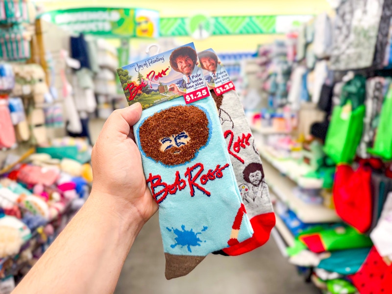 dollar tree bob ross socks