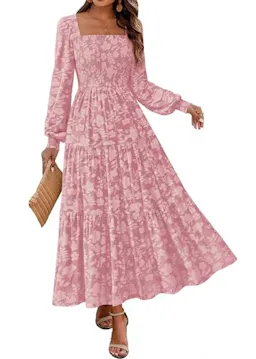 KIRUNDO Long Sleeve Maxi Dress