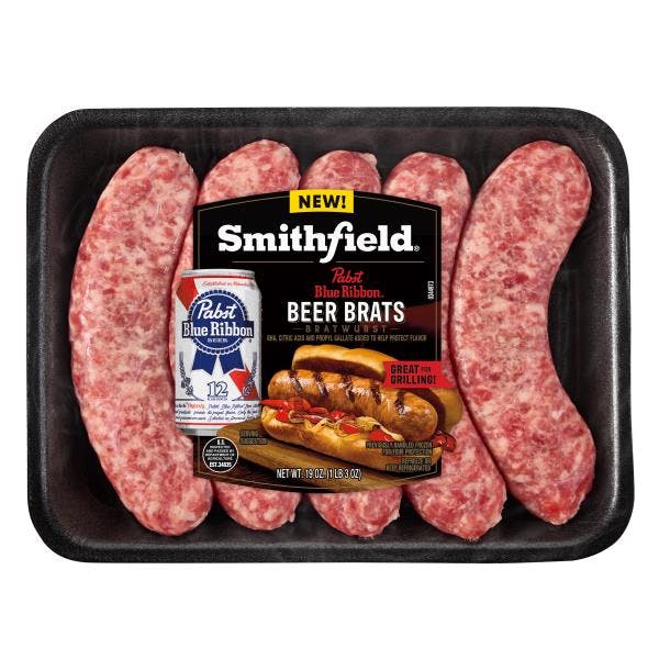 2 Smithfield Beer Brats Packs