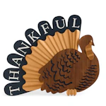 Figural Turkey Porch Sign