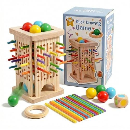 Wooden Pull Stick Board Game