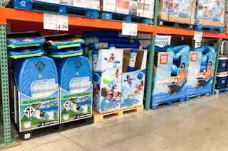 costco pool accessories noodles boogie boards sling chair