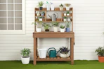 Wayfair Arlmont & Co. Potting Bench With Rack