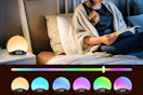 Sunrise Alarm Clock White Noise Sound Machine with 25 Soothing Sounds, 17 Night Lights, Bluetooth Speaker, Wake Up Light Alarm 