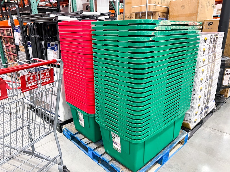 costco greenmade red green christmas storage totes 2