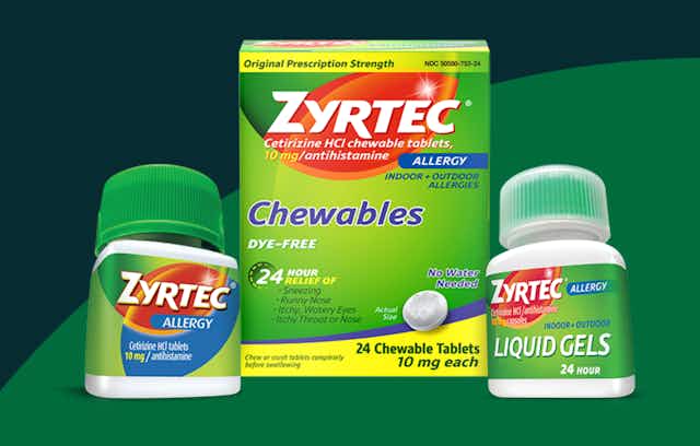 Zyrtec Allergy 24-Count Chewable Tablets, as Low as $8.66 on Amazon card image