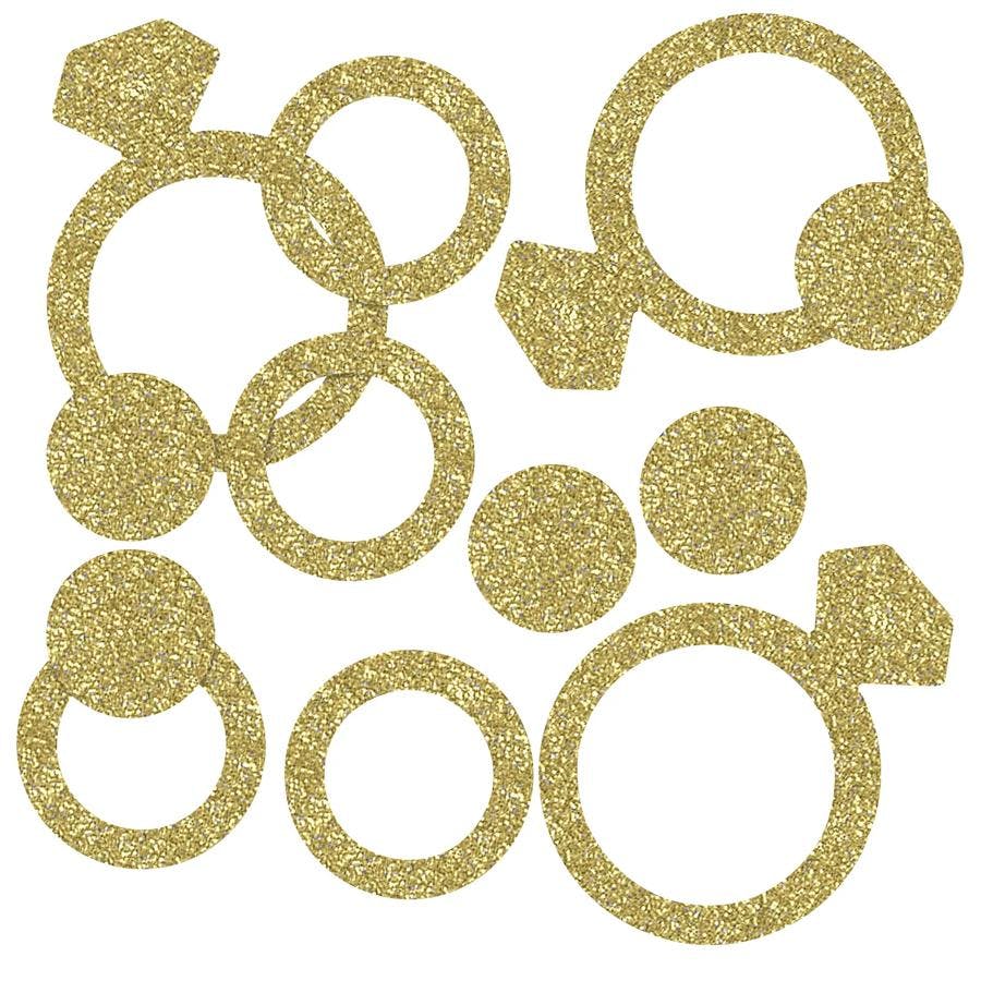 Diamond Ring Glittery Confetti