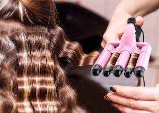 5 Barrel Pink Curling Iron