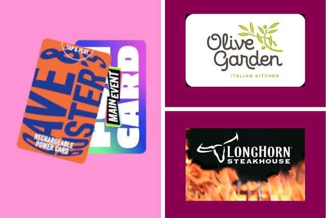 Gift Card Deal Bonanza: Save on Olive Garden, LongHorn, and Dave & Busters card image
