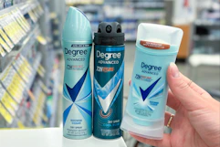 hand grabbing a degree deodorant