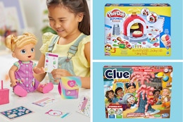 collage of hasbro toys and games