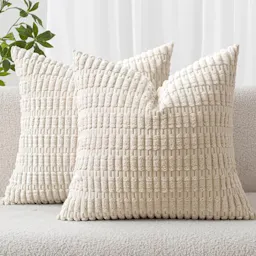 Corduroy Throw Pillow Covers 2-Pack