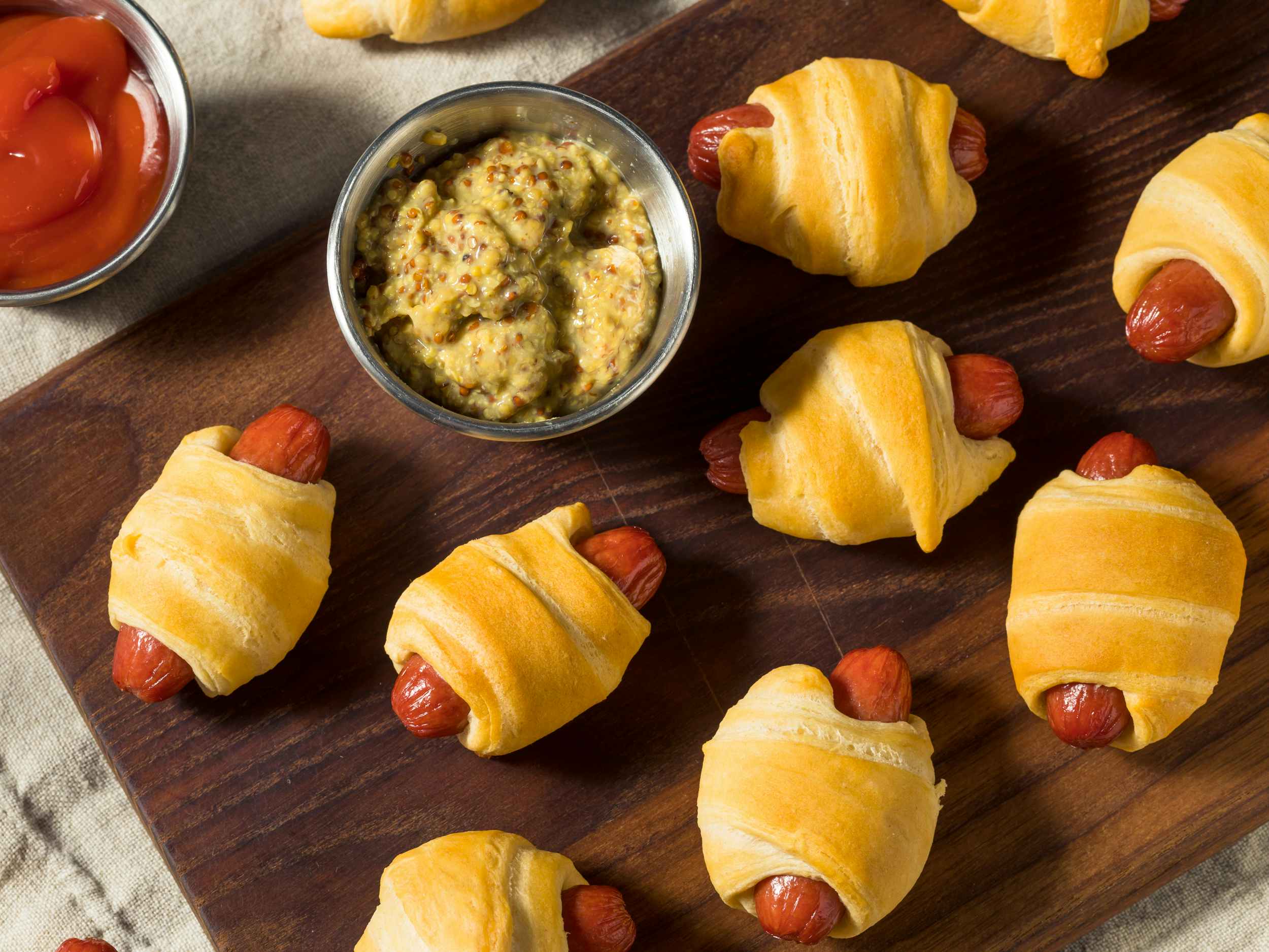 pigs in a blanket recipe with stone ground mustard for dipping