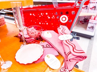 threshold valentines day kitchen on target counter in front of cart
