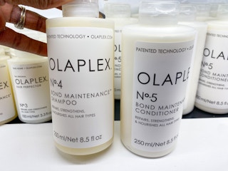 two bottles of hair care products
