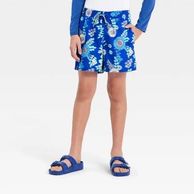 Kids' Art Class Floral Swim Trunks