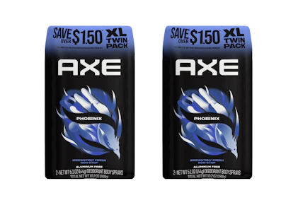 2 AXE Body Spray Twin Packs