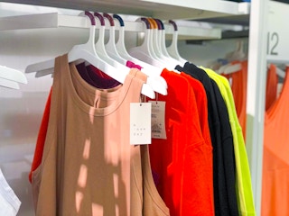 dresses hanging on hanger display at target