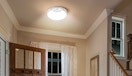 a round light on the ceiling in a house