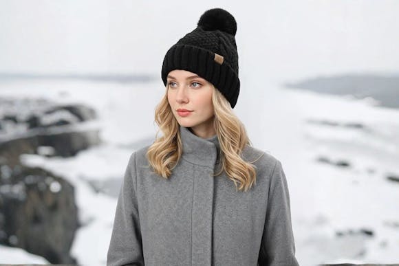Women's Beanie With Pom, Just $5.49 on Amazon