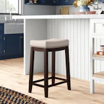 Backless Upholstered Bar Stool