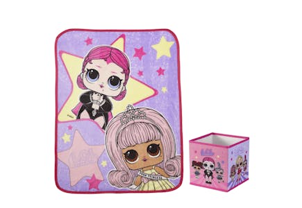 LOL Surprise Blanket Storage Bin Set