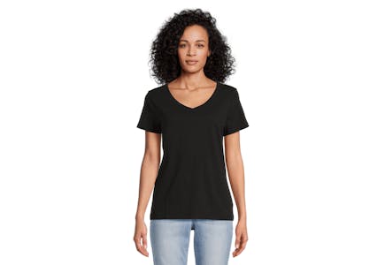 Time and Tru Women's V-neck Tee
