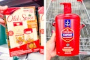 collage with old spice body wash and gift set