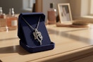 a heart angel necklace