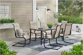 dinning set on patio