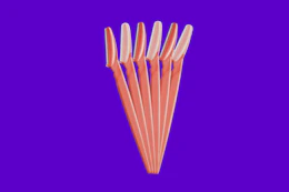 kitsch razors on a background