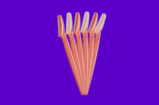 kitsch razors on a background