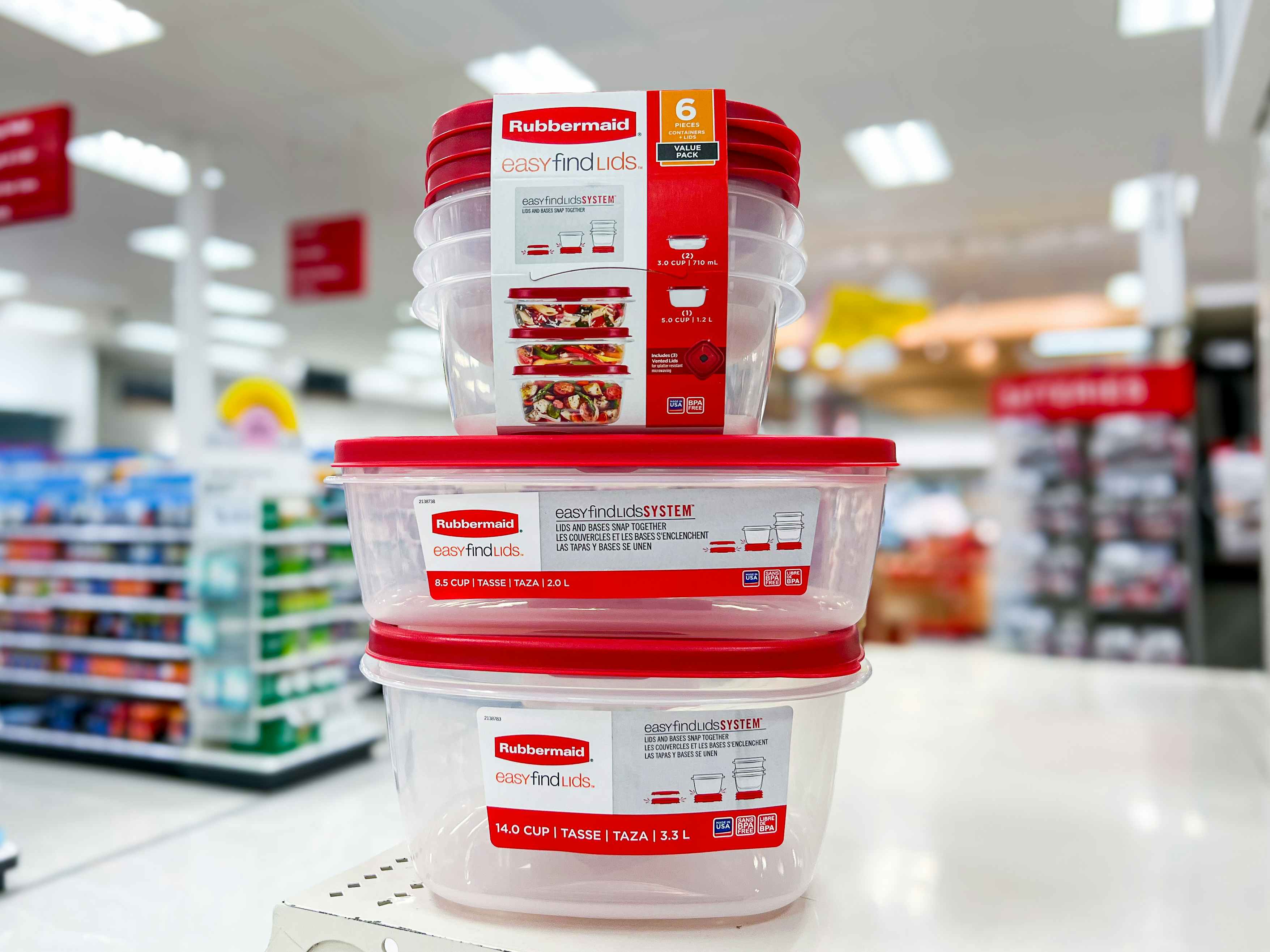 rubbermaid easy find lids containers on target shelf