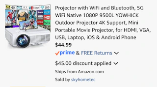 Amazon WiFi Bluetooth Projector 2026 2